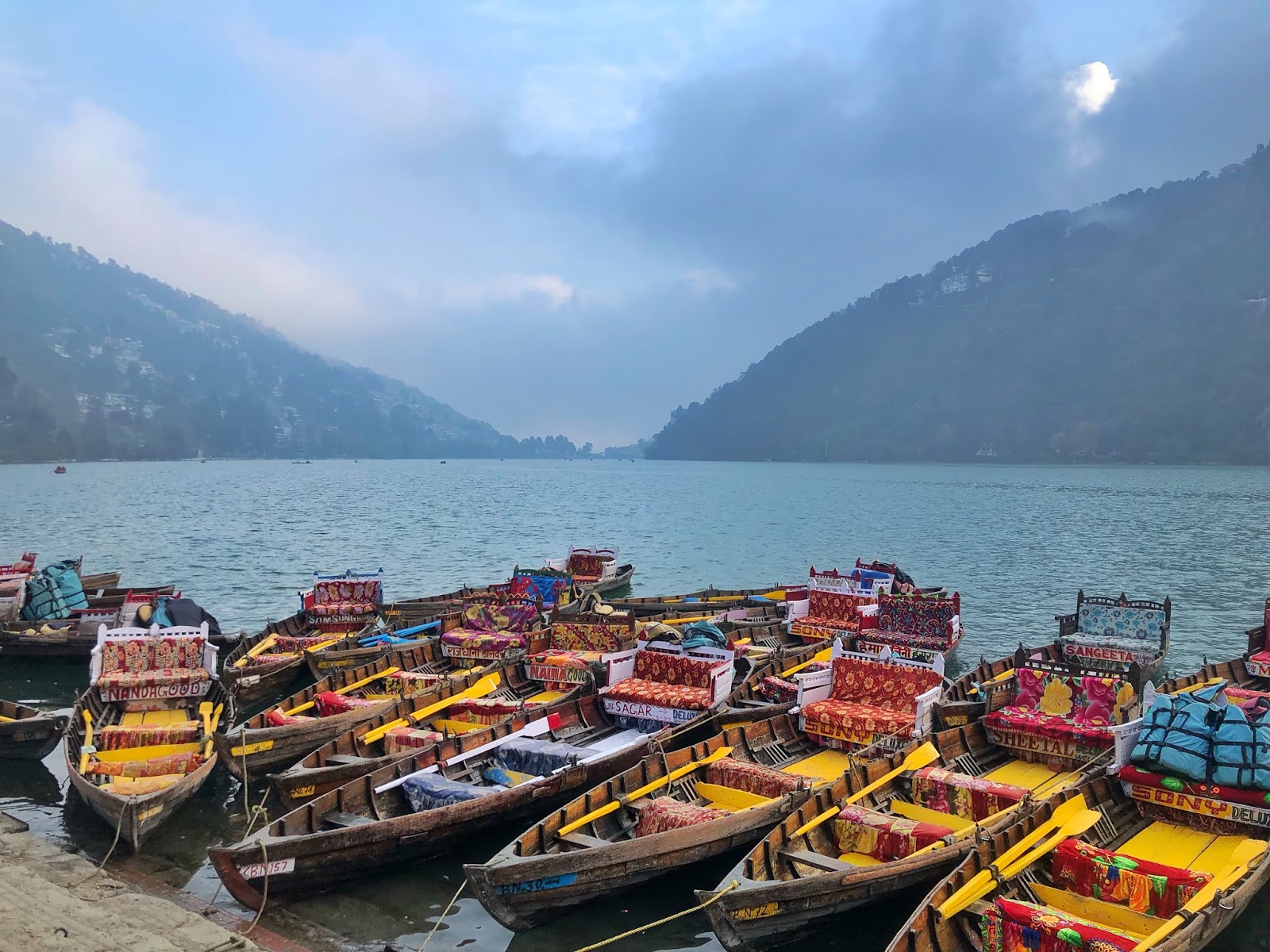 Nainital lake and hills
